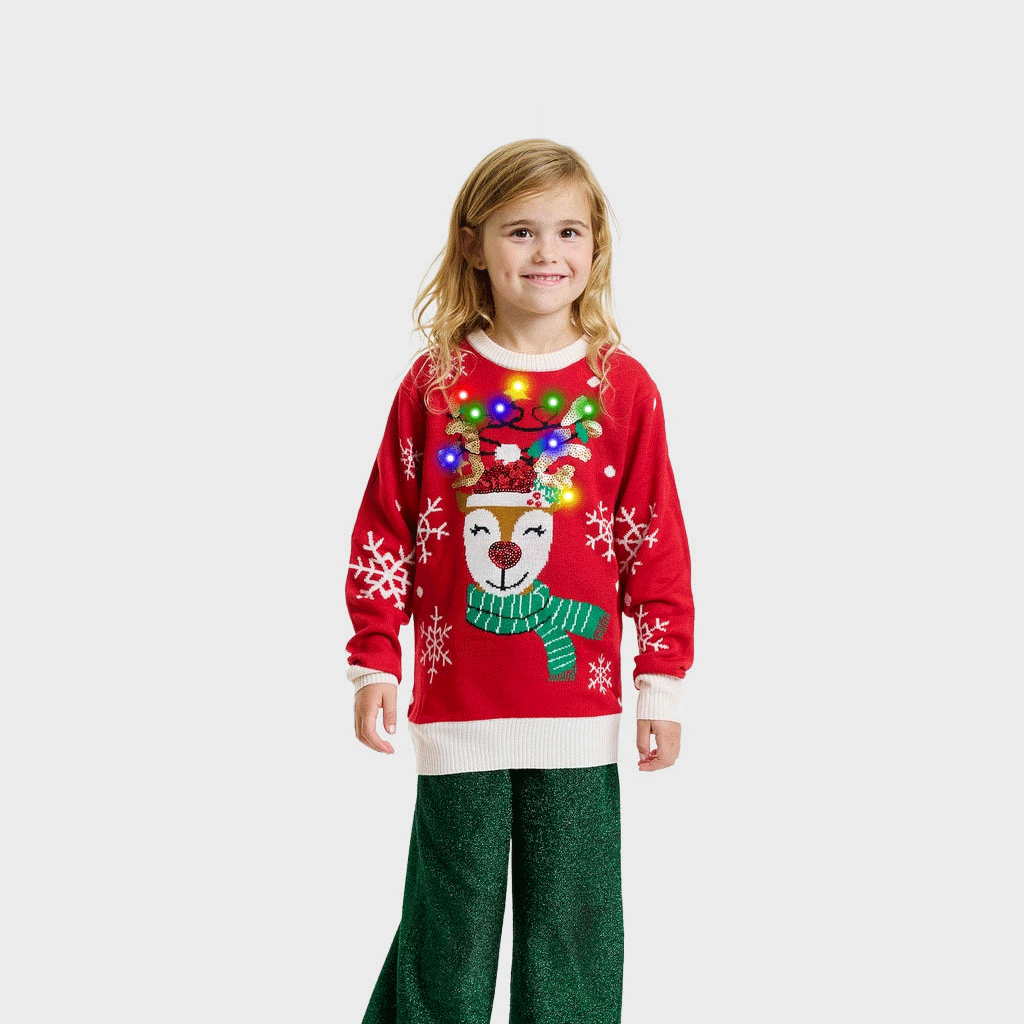 Det søde rensdyrs julesweater - Barn